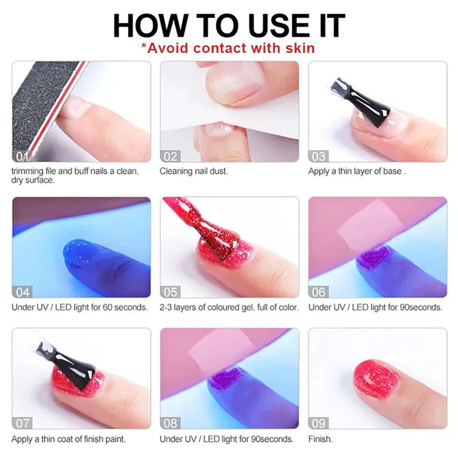 XEIJAYI 6 uds 15Ml juego de esmalte de uñas en gel perfecto para remojar esmalte de uñas en gel o decoración de uñas para el hogar y el salón Diy