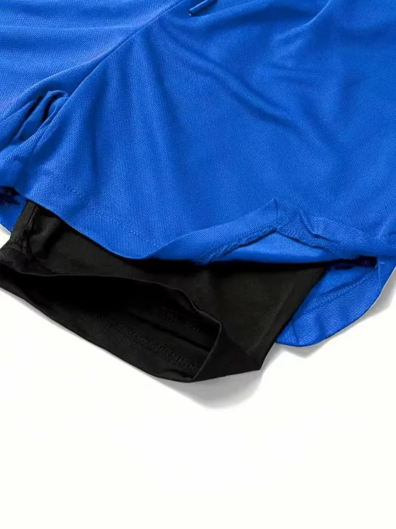 Pantalones Cortos Deportivos de Verano 2026, 2 en 1, para Gimnasio y Running, Ropa Deportiva Informal para Correr, Pantalones Cortos de Doble Capa para Fitness