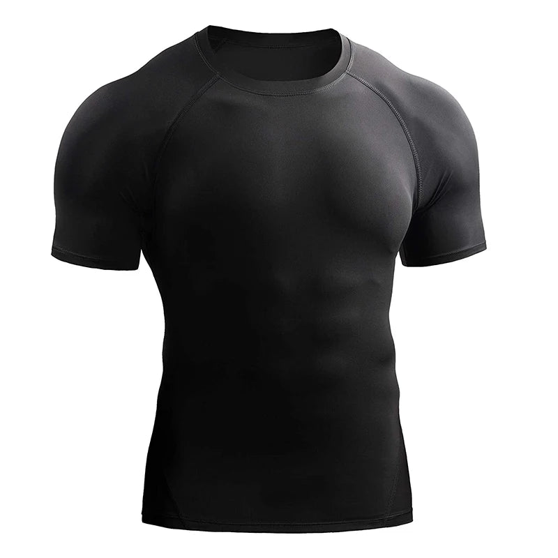 Camiseta de Compresión Hombre – Running, Gym & Fitness