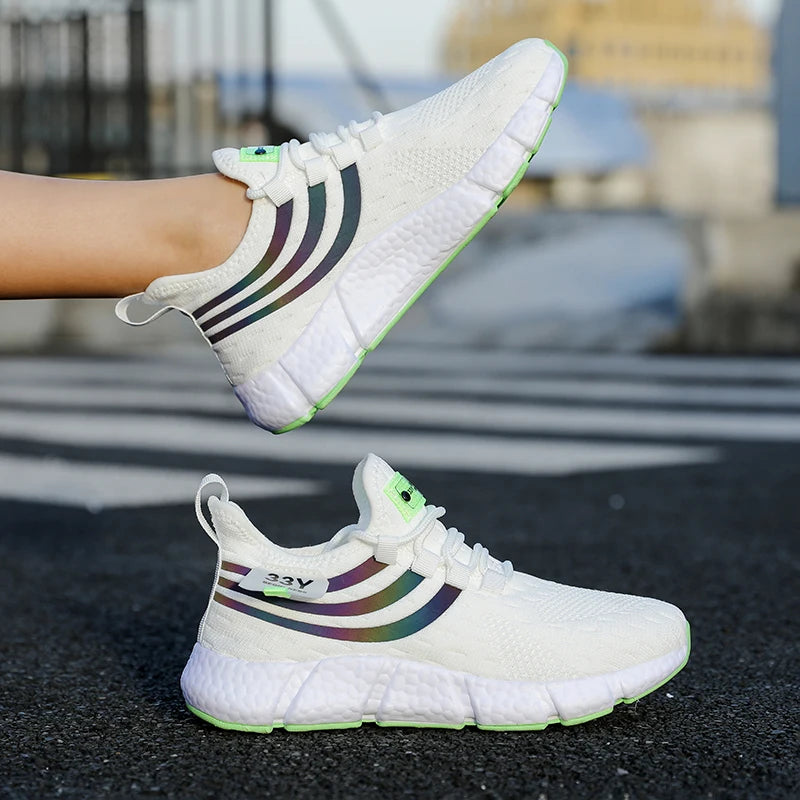 Zapatos deportivos informales para hombre, zapatillas ligeras transpirables, zapatillas de correr negras de malla para exteriores, zapatillas deportivas para correr Tenis para caminar