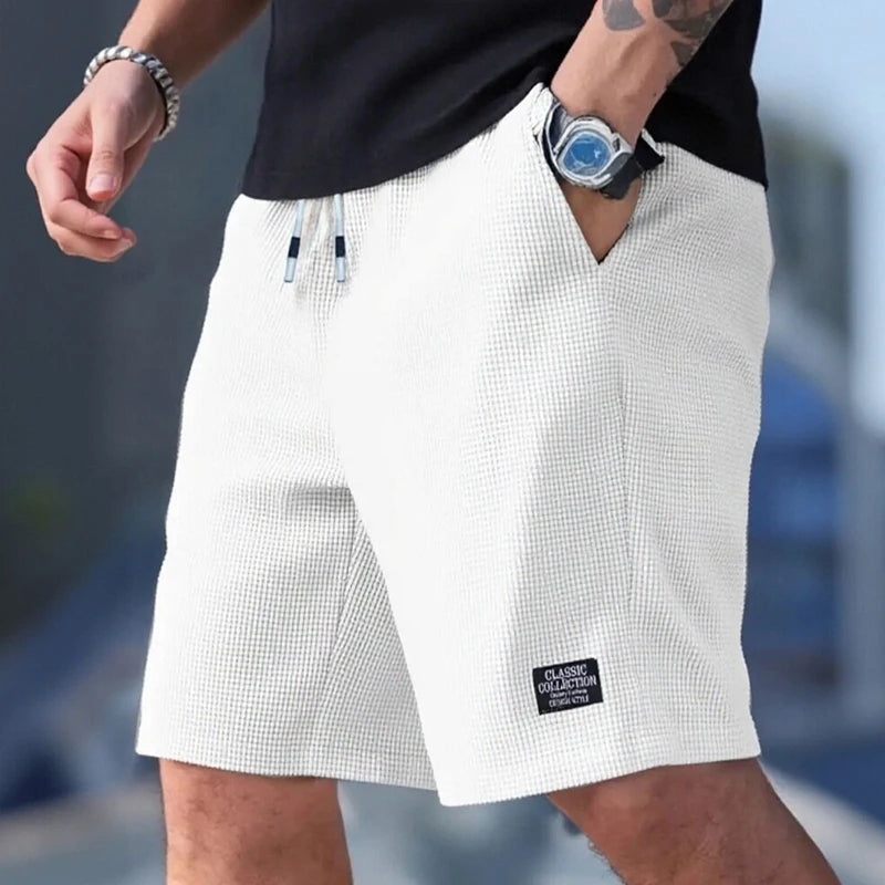 Pantalones cortos para hombre, pantalones casuales para hombre, pantalones cortos de playa para hombre, pantalones cortos deportivos para hombre, nueva tela texturizada de moda, pantalones transpirables, adecuados para
