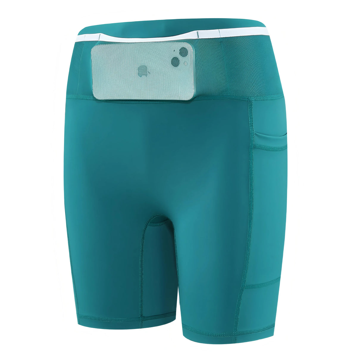 Pantalones Cortos de Running para Hombre con Riñonera, Compresión, Mallas Deportivas para Yoga, Fitness, Deporte al Aire Libre, Secado Rápido