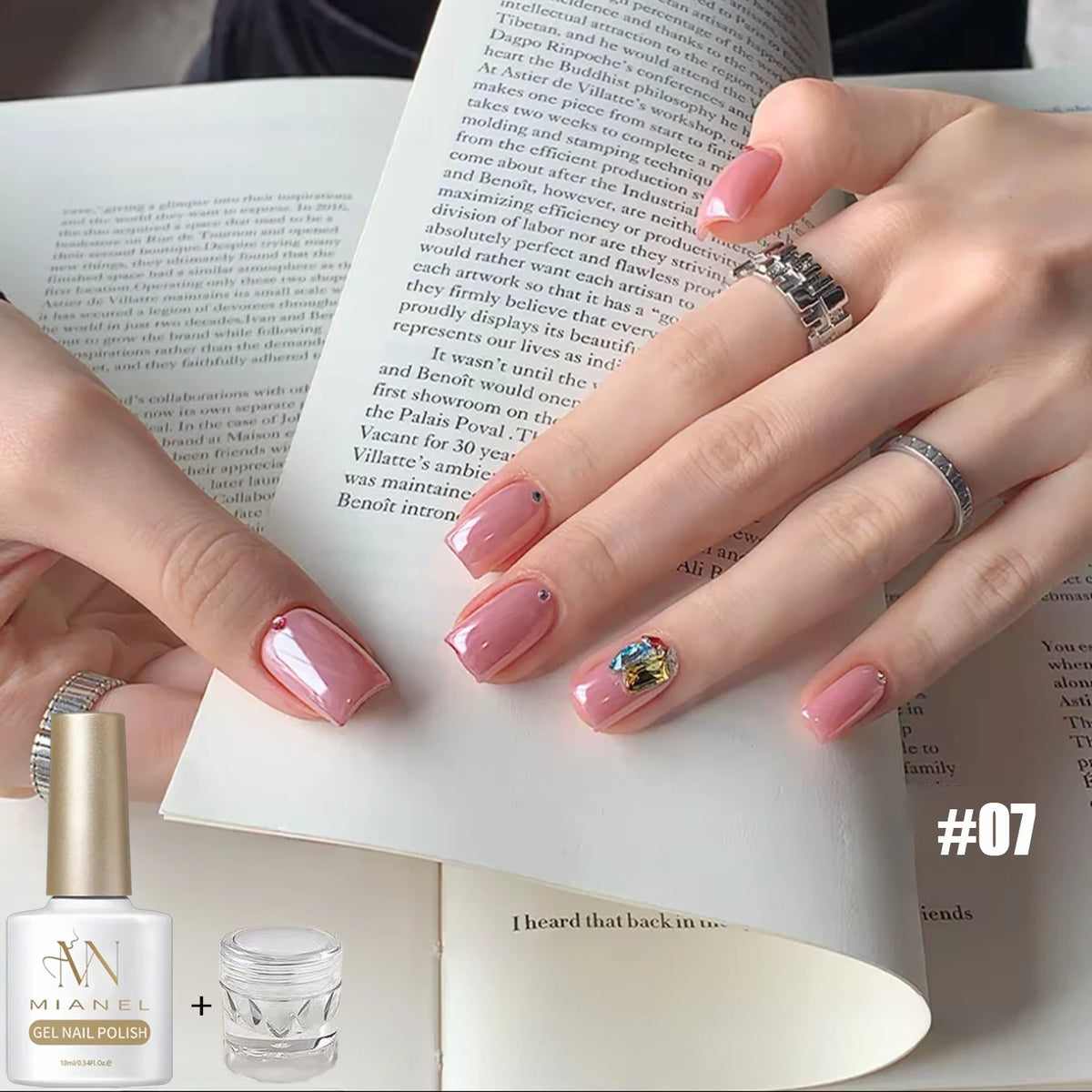 MAINEL 1-12 Uds. Esmalte de Uñas en Gel UV Brillante Nude de Moda, Cosméticos para Uñas, Puntas de Gel para Uñas, Barniz de Uñas