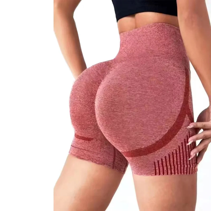 Pantalones cortos de Yoga para mujer, pantalones cortos de entrenamiento de cintura alta, Fitness, Yoga, levantamiento de glúteos, Fitness, Yoga, gimnasio, pantalones cortos para correr, ropa deportiva