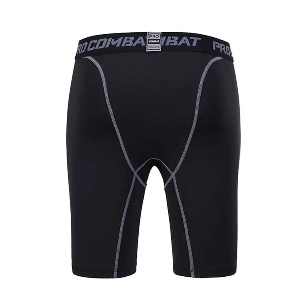 Mallas deportivas para hombre, medias de compresión elásticas para Fitness, secado rápido, pantalones cortos elásticos de entrenamiento para correr