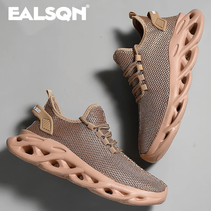 Zapatillas deportivas para hombre, zapatillas deportivas negras para correr, zapatillas informales, color marrón, malla transpirable para exteriores, tenis negros ligeros con absorción de impacto para mujer
