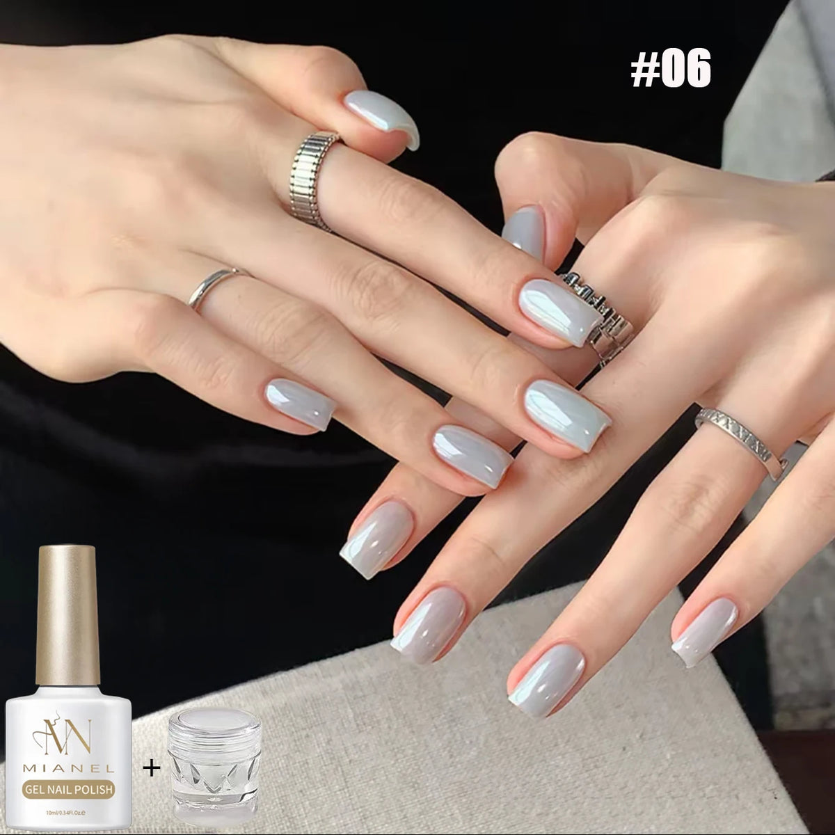MAINEL 1-12 Uds. Esmalte de Uñas en Gel UV Brillante Nude de Moda, Cosméticos para Uñas, Puntas de Gel para Uñas, Barniz de Uñas