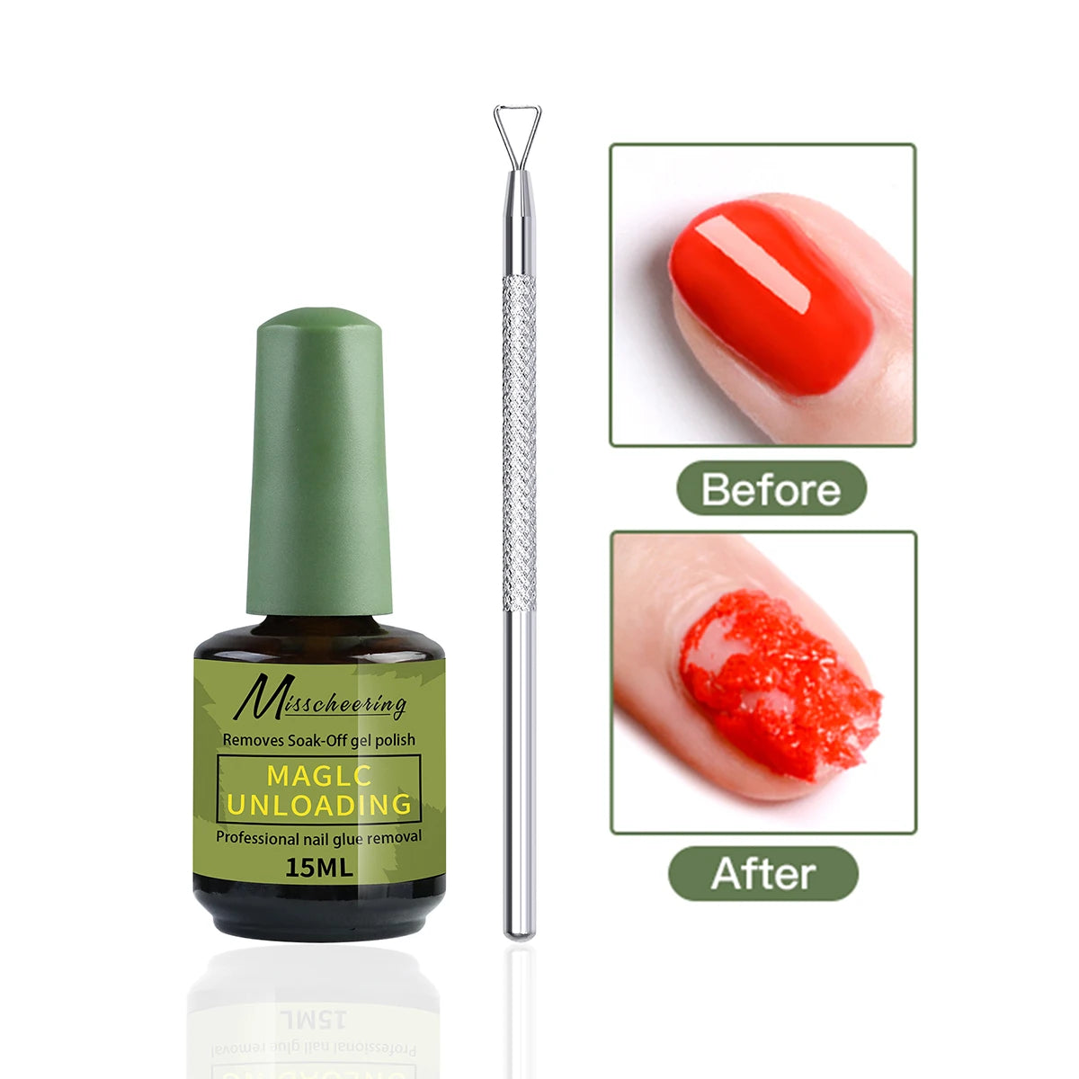 1/2 piezas/juego de removedor mágico de uñas con herramienta de extracción que elimina rápida y fácilmente el esmalte de uñas en gel y el gel de poliuretano sin dañar las uñas