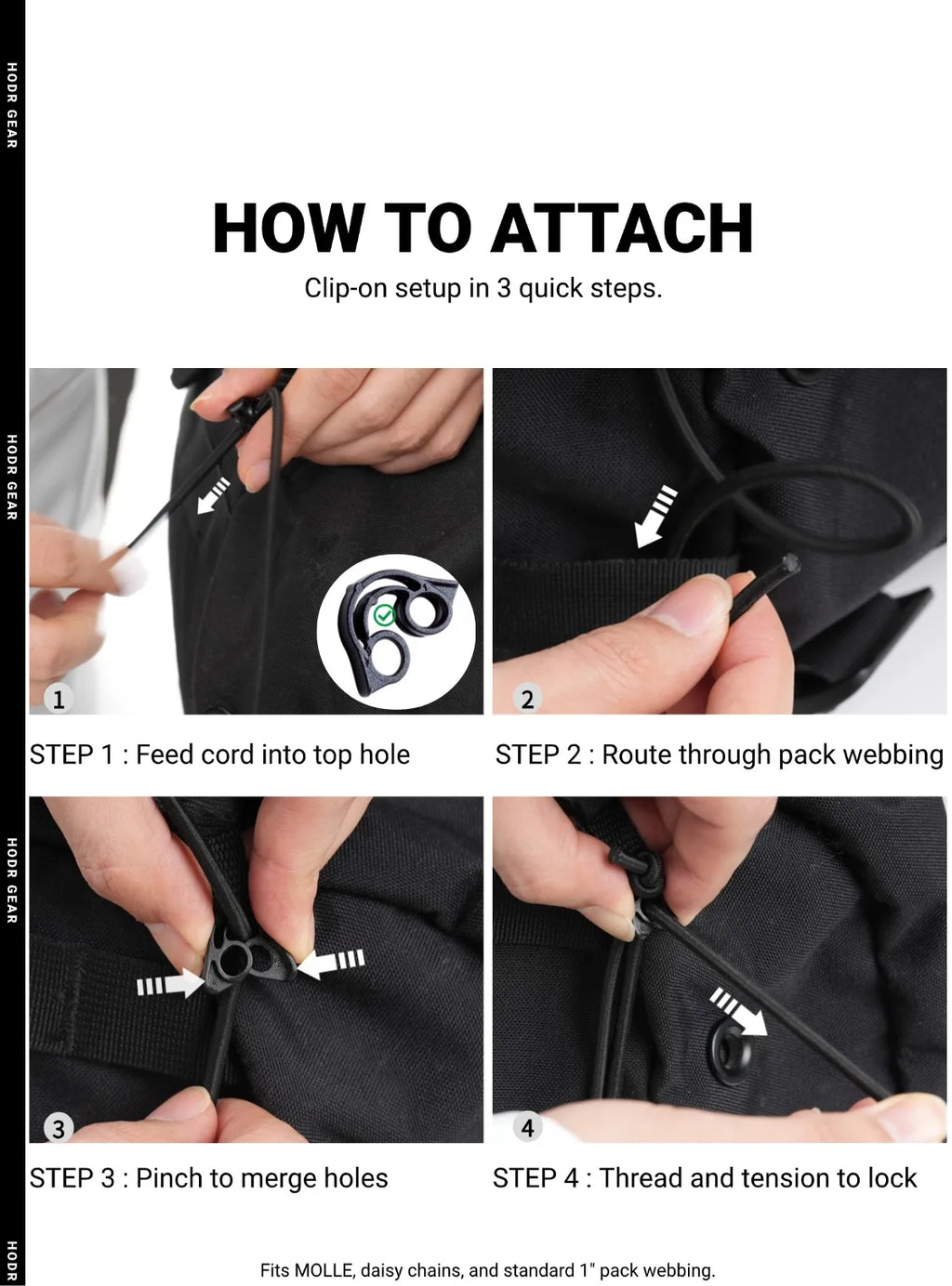 [HODRGEAR] Mochila Modular Kangaroo Pouch Expandible 6L Ultraligera 58g Gridstop para Senderismo y Trekking UL Gear Beaver Tail