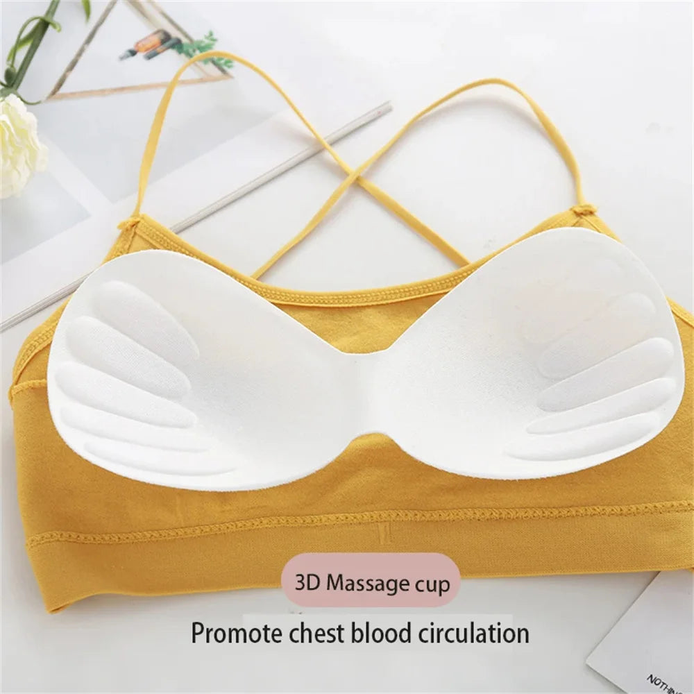 Conjunto de 3 unidades de Sujetador deportivo con tirantes cruzados para mujer, Sujetador deportivo para Yoga, Top para ombligo, Top de tubo para gimnasio y Fitness, sujetador Sexy de belleza transpirable en la espalda