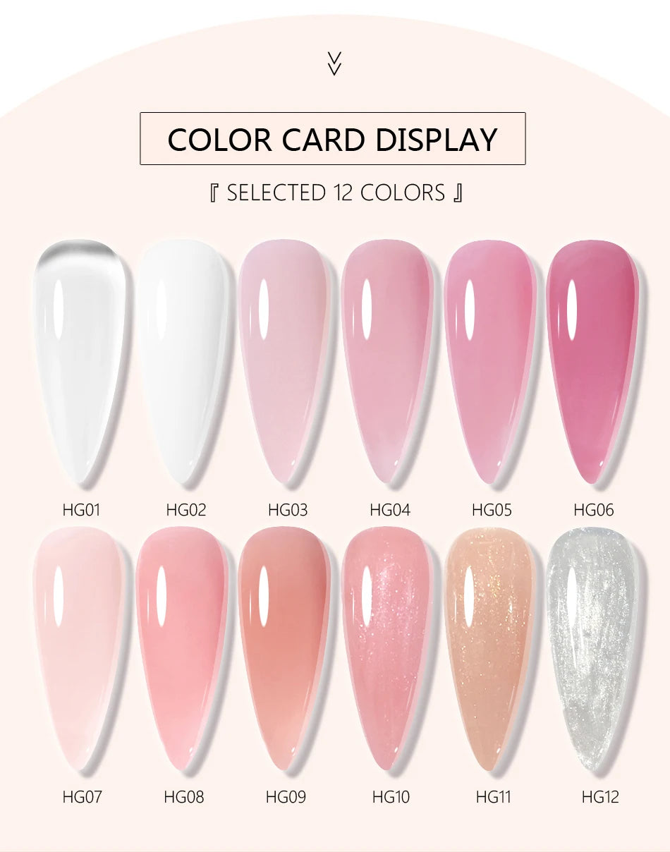 Gel duro de 30ML para extensión de uñas, Gel constructor blanco lechoso, refuerzo autonivelante, Gel para uñas, manicura de camuflaje