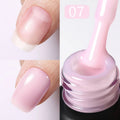 BORN PRETTY-esmalte de uñas en Gel con Base de goma, color rosa lechoso, brillo, barniz semipermanente de 15ml, Gel LED UV autonivelante