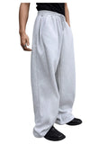 Pantalones de chándal para hombre, Joggers de ajuste recto para deportes y ropa de calle, pantalón informal holgado de gran tamaño con cordón, pantalón largo con múltiples bolsillos para hombre