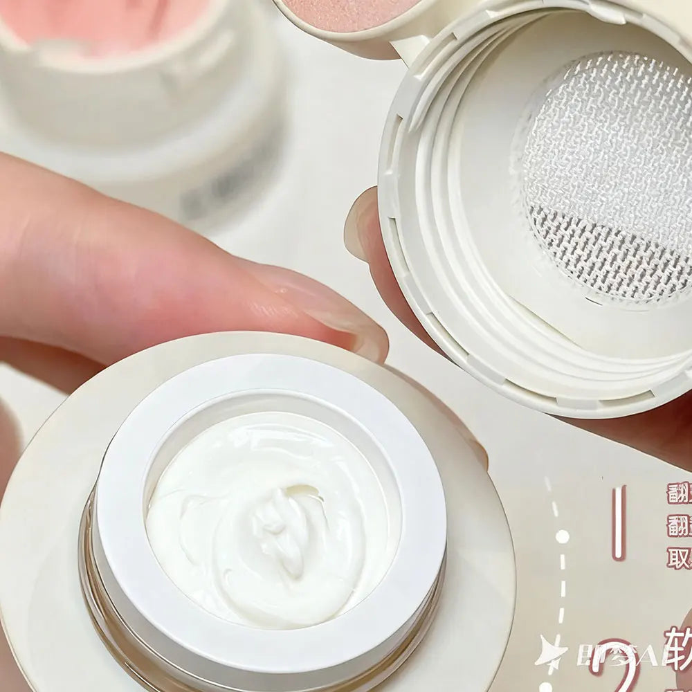 1 caja de esmalte de uñas en Gel rosa melocotón, textura mate, pegamento para tapar uñas con 1 cojín de aire, barniz de uñas LED UV para remojar