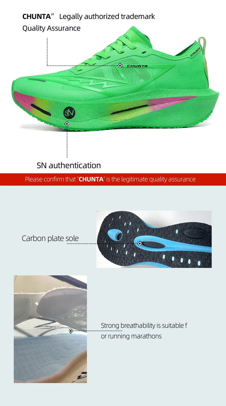 Zapatillas de Running Marathon para Hombre, con Placa de Carbono, Deportivas, Transpirables, Ligeras, Cómodas, Zapatillas Deportivas Chunta para Mujer