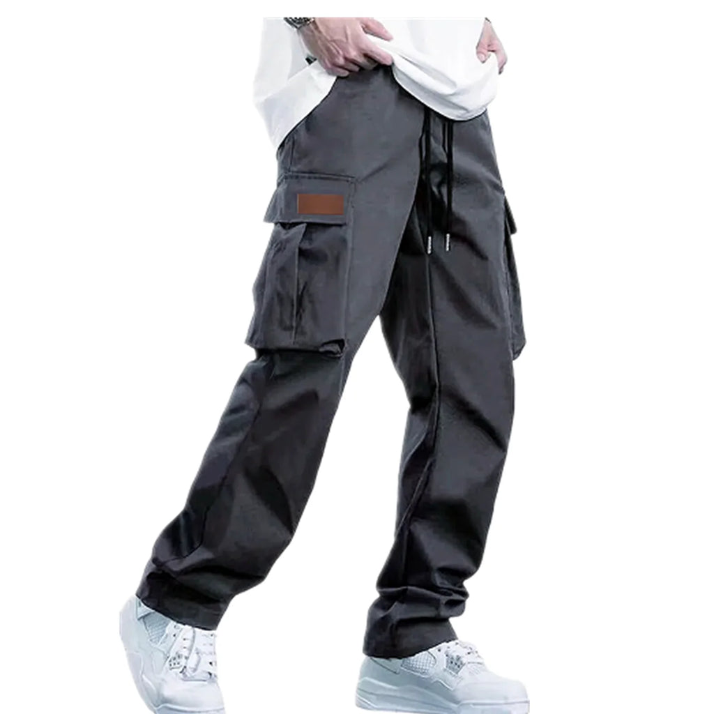 2025nuevos pantalones de trabajo para hombres, pantalones casuales rectos sueltos para hombres europeos y americanos, pantalones de bolsillo para ropa de trabajo para hombres