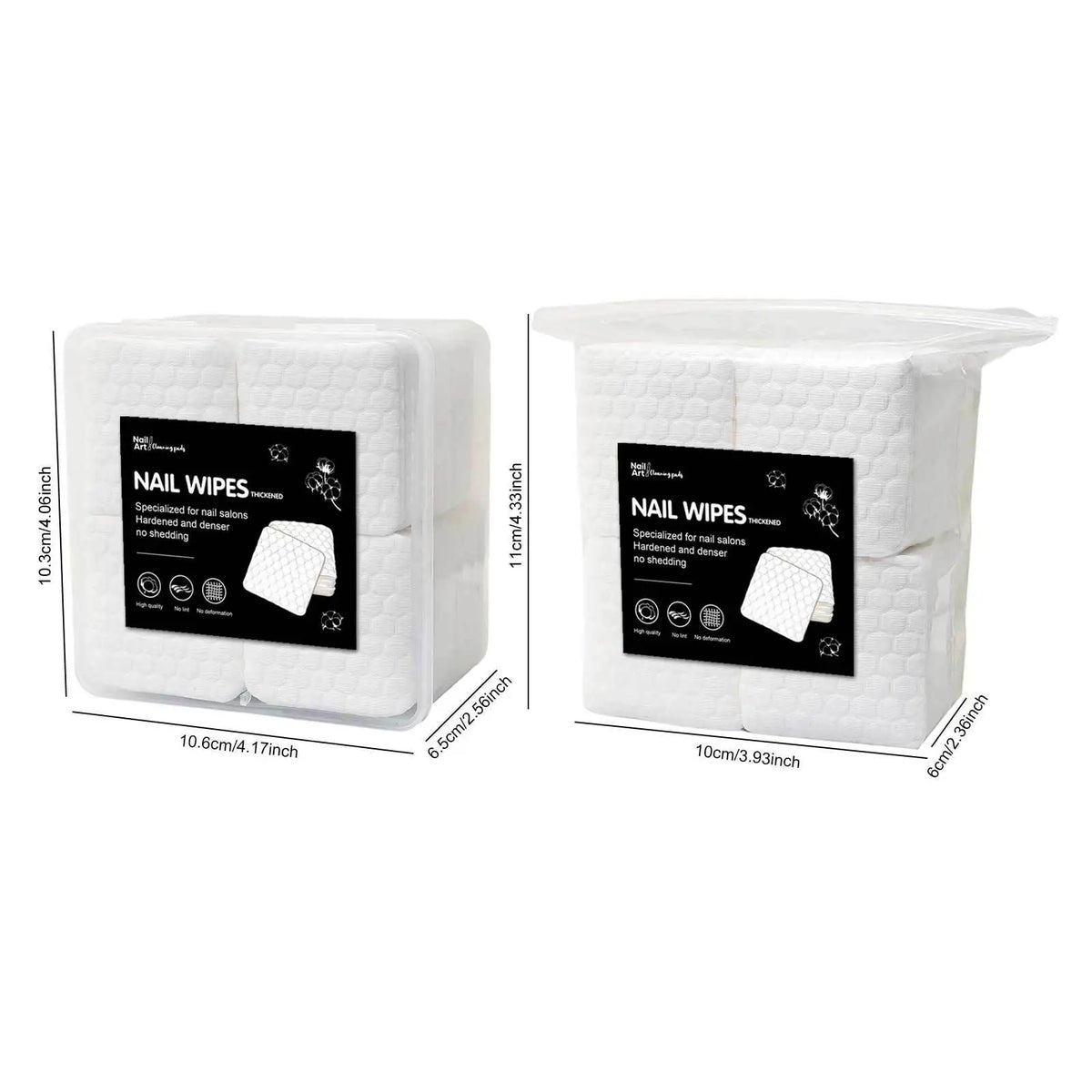 200/500 unids/pack/caja herramientas sólidas y duraderas para uñas Gel de manicura almohadillas quitaesmalte de uñas toallitas sin pelusa envolturas de servilletas