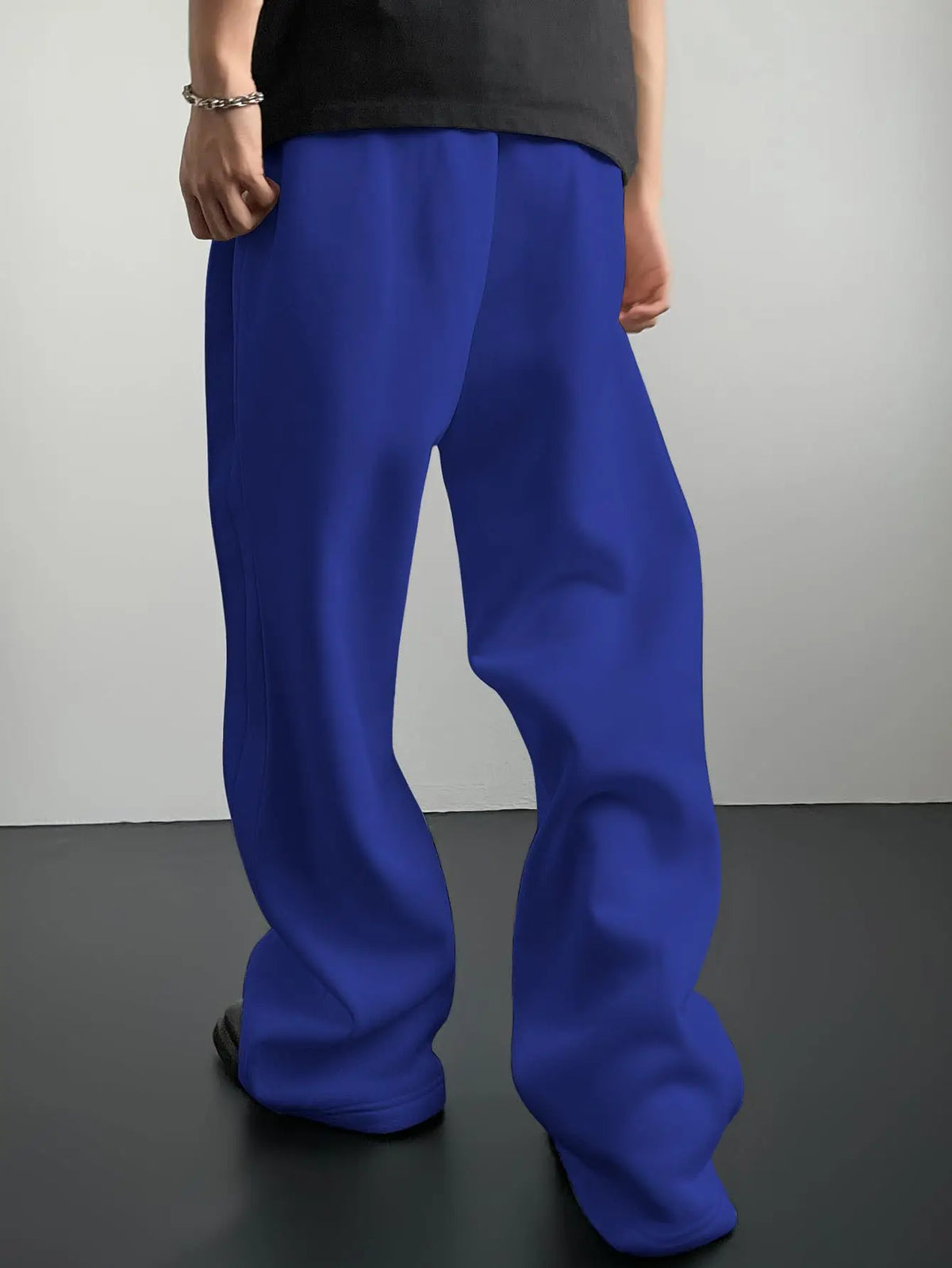 Pantalones de chándal para hombre, Joggers de ajuste recto para deportes y ropa de calle, pantalón informal holgado de gran tamaño con cordón, pantalón largo con múltiples bolsillos para hombre