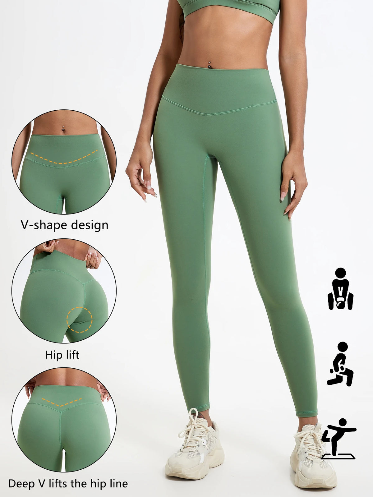 Leggings Deportivos Hearuisavy de Verano, Súper Suaves, de Cintura Alta, para Gimnasio, Yoga, Correr, Entrenamiento, con Efecto Push-Up, para Mujer