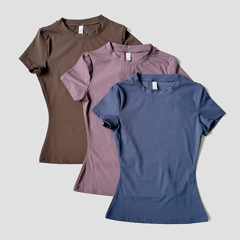 Camiseta Yoga Seamless Mujer – Manga Corta