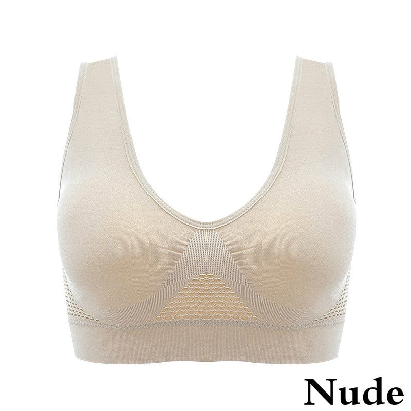 Chaleco deportivo transpirable para mujer, sujetador absorbente para el sudor, almohadilla a prueba de golpes, Top deportivo para pista y campo, gimnasio, correr, Fitness
