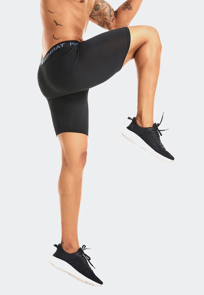 Leggings deportivos para hombre, pantalones cortos, secado rápido, elásticos, para fitness, correr, atletismo, entrenamiento de baloncesto, compresión
