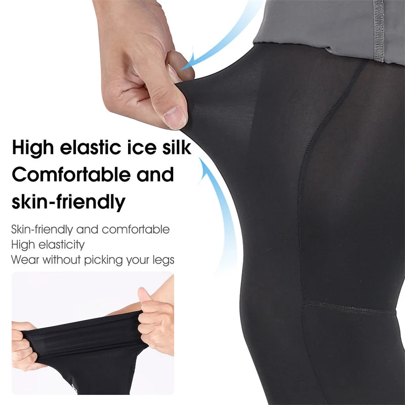 WEST BIKING verano correr ciclismo piernas manga hielo seda protección UV compresión antideslizante calentador de piernas equipo deportivo de refrigeración