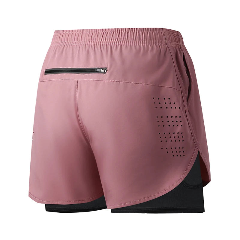 Pantalones cortos para correr para hombre, pantalones cortos negros de doble capa para Fitness de secado rápido, nuevos pantalones cortos deportivos para entrenamiento y culturismo