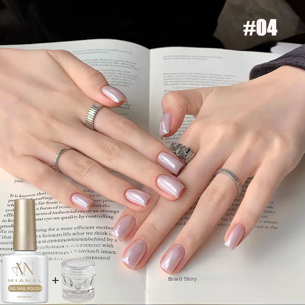 MAINEL 1-12 Uds. Esmalte de Uñas en Gel UV Brillante Nude de Moda, Cosméticos para Uñas, Puntas de Gel para Uñas, Barniz de Uñas