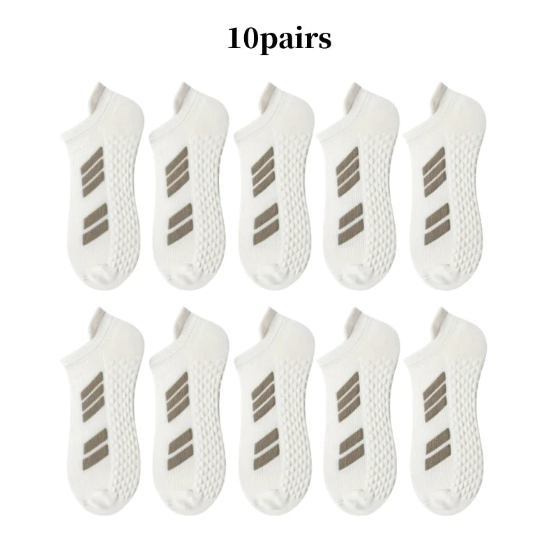 Calcetines Deportivos para Hombre y Mujer, Talla Grande, Diseño a Rayas, Primavera Verano, Calcetines Finos para Correr, Transpirables, Calcetines para Fitness y Senderismo