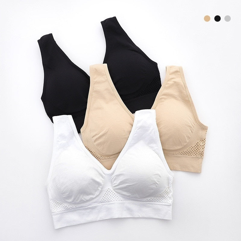 Chaleco deportivo transpirable para mujer, sujetador absorbente para el sudor, almohadilla a prueba de golpes, Top deportivo para pista y campo, gimnasio, correr, Fitness