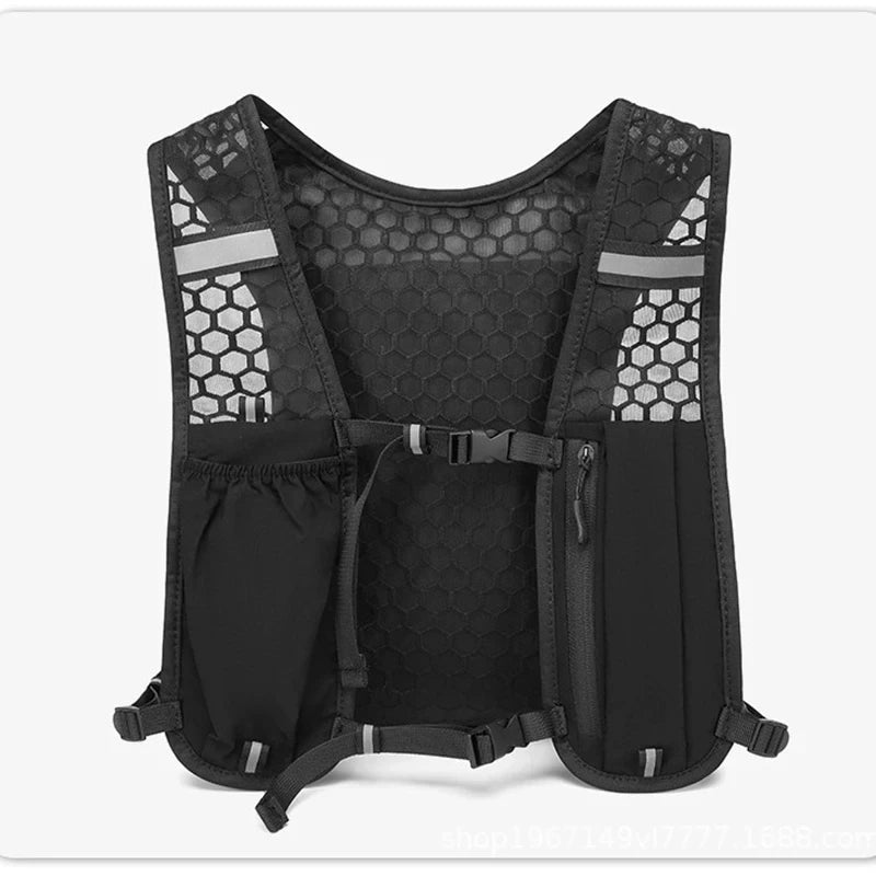Chaleco Ligero para Correr con Soporte para Teléfono, Nueva Mochila de Hidratación Reflectante con Compartimento para Botella de Agua Deportiva