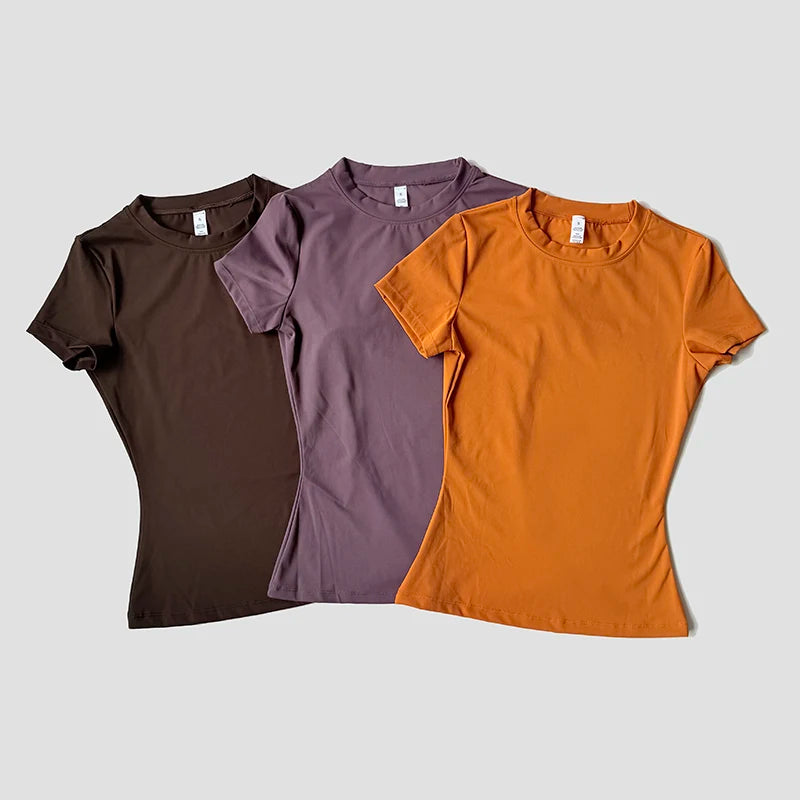 Camiseta Yoga Seamless Mujer – Manga Corta