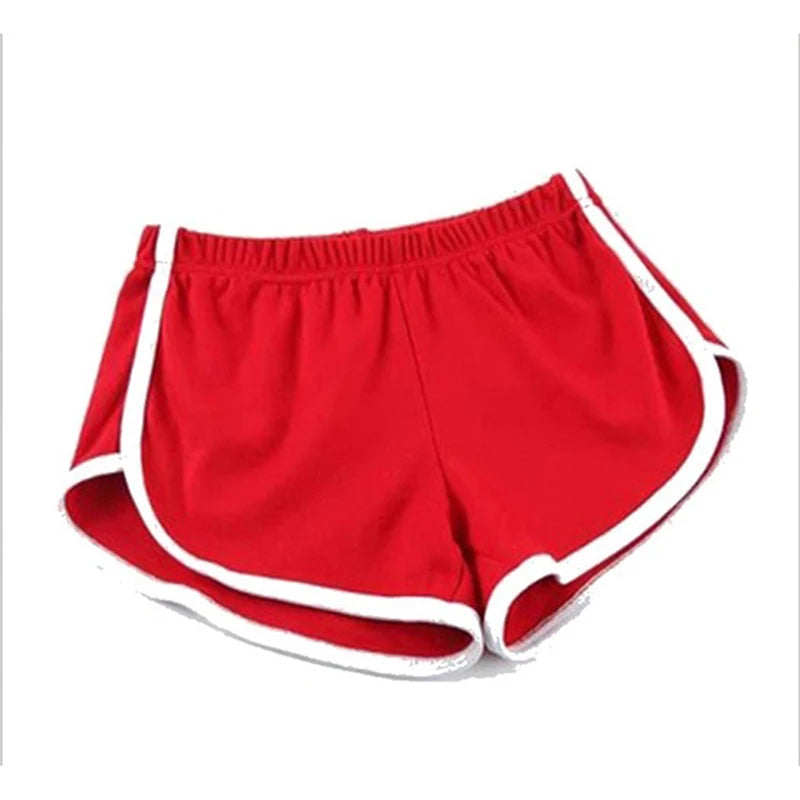 Pantalones cortos deportivos para mujer, novedad de verano 20224, pantalones cortos ajustados antivaciados de Color caramelo, pantalones cortos informales con cintura elástica para playa Correndo