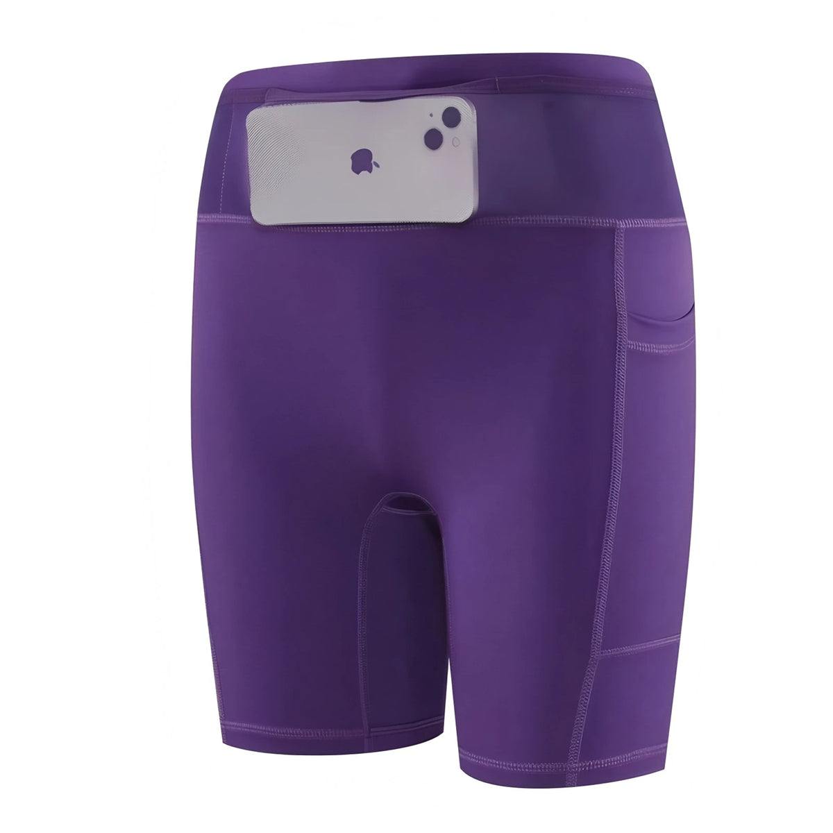 Pantalones Cortos de Running para Hombre con Riñonera, Compresión, Mallas Deportivas para Yoga, Fitness, Deporte al Aire Libre, Secado Rápido