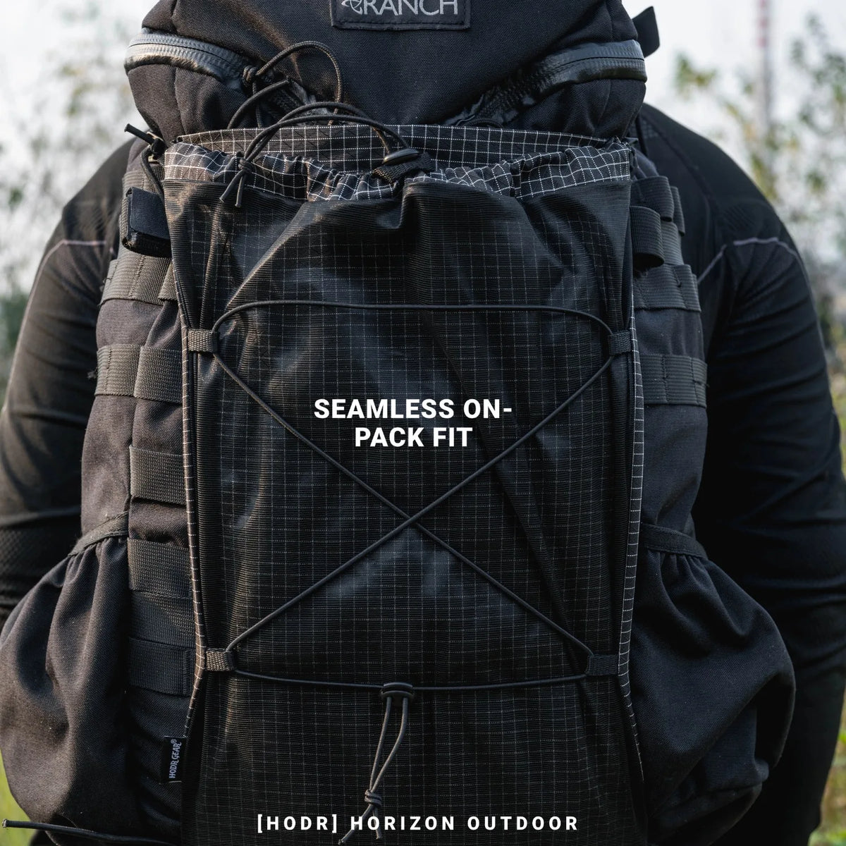 [HODRGEAR] Mochila Modular Kangaroo Pouch Expandible 6L Ultraligera 58g Gridstop para Senderismo y Trekking UL Gear Beaver Tail