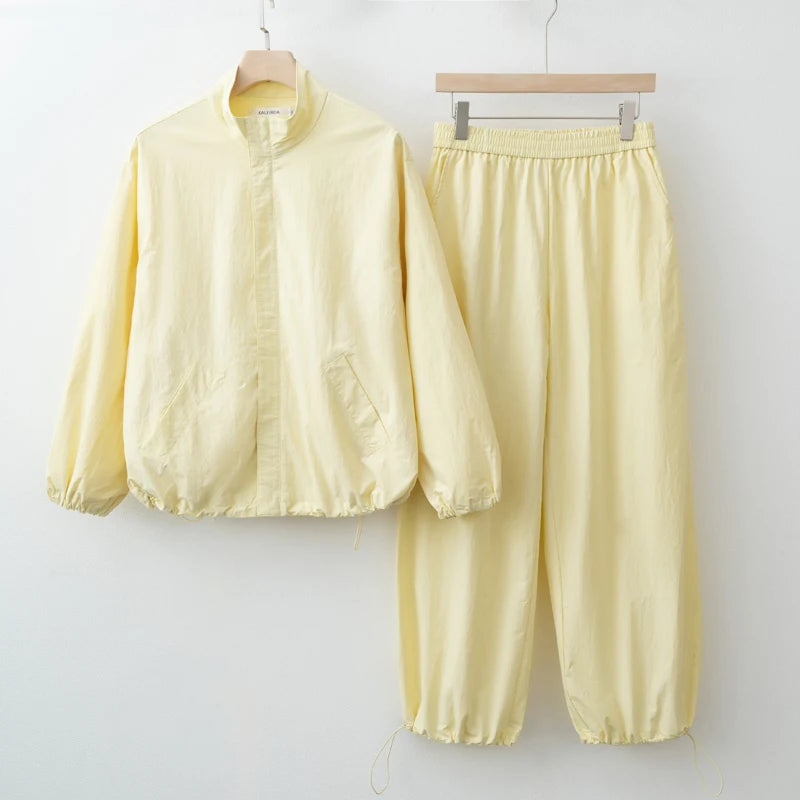 2025 Conjuntos de chaqueta y pantalones de estilo deportivo de otoño para mujer