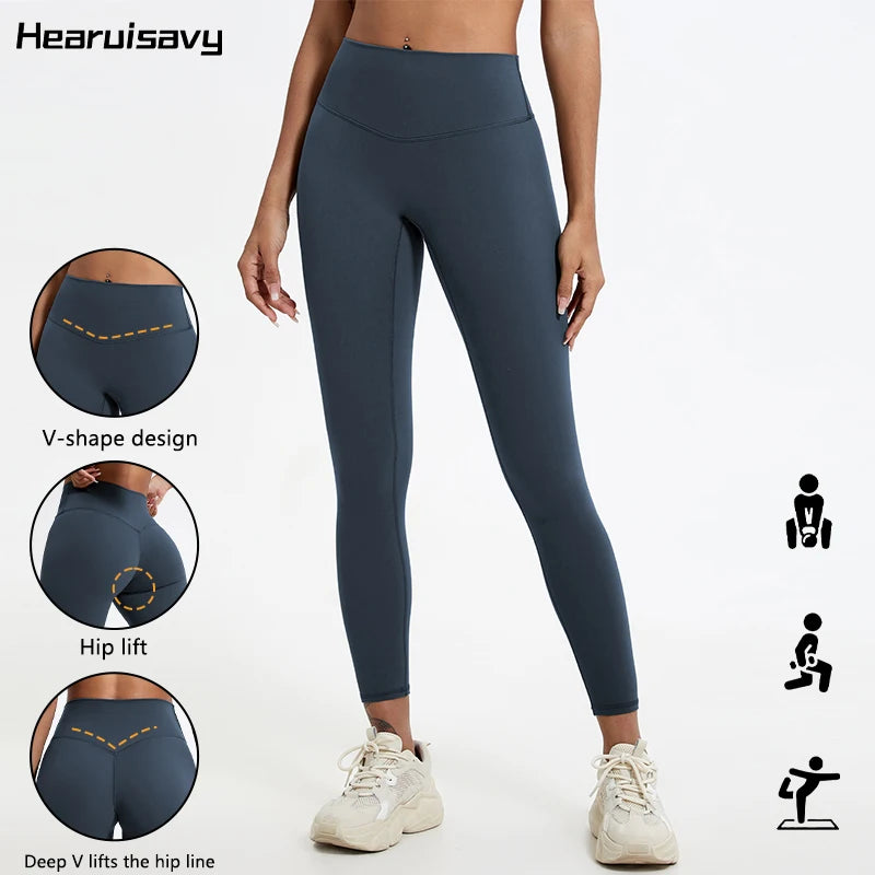 Leggings Deportivos Hearuisavy de Verano, Súper Suaves, de Cintura Alta, para Gimnasio, Yoga, Correr, Entrenamiento, con Efecto Push-Up, para Mujer