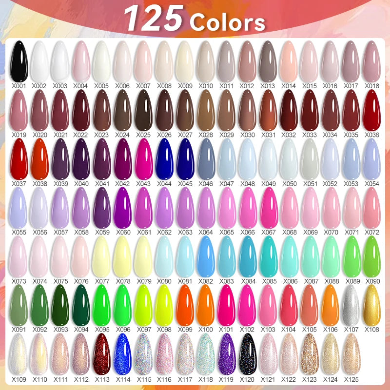 LILYCUTE-Juego de esmaltes en Gel para uñas, barniz semipermanente para manicura UV, serie café, 125 colores, 7ml, 6 unidades por Set