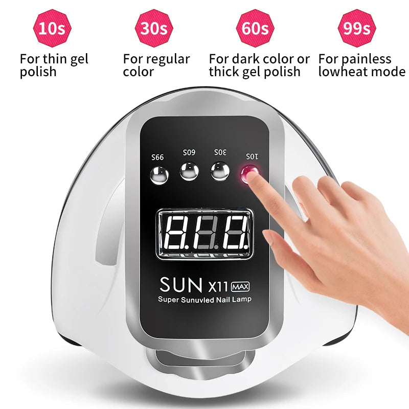 Kit de esmalte de uñas, Kit de uñas acrílico, juego de Gel de uñas de polietileno con lámpara de uñas, extensión de uñas, Gel de brillo, juego de herramientas de manicura de Gel de construcción UV