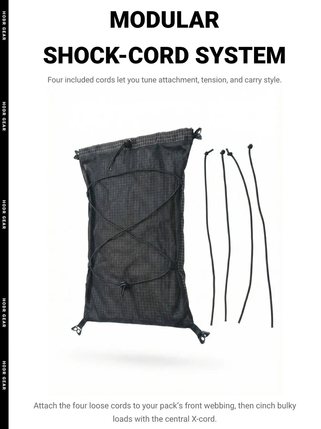 [HODRGEAR] Mochila Modular Kangaroo Pouch Expandible 6L Ultraligera 58g Gridstop para Senderismo y Trekking UL Gear Beaver Tail