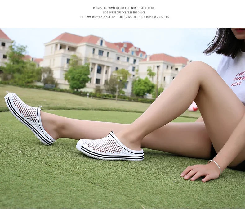 Sandalias cómodas para piscina para hombre, Zapatos de playa al aire libre de verano, zuecos de jardín sin cordones, zapatillas informales para ducha de agua, Zapatos Unisex