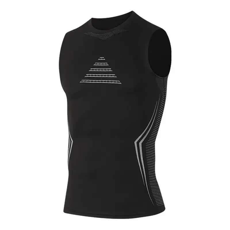 Camiseta de Compresión sin Mangas para Hombre, Ropa Deportiva de Secado Rápido con Estampado, Chaleco Deportivo Masculino para Fitness, Culturismo y Entrenamiento Muscular