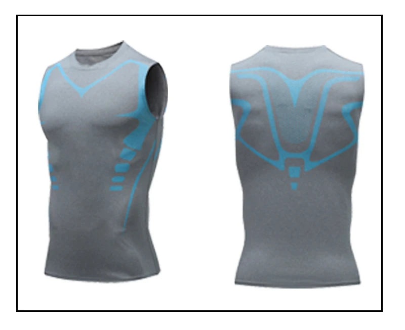 Camiseta de Compresión sin Mangas para Hombre, Ropa Deportiva de Secado Rápido con Estampado, Chaleco Deportivo Masculino para Fitness, Culturismo y Entrenamiento Muscular