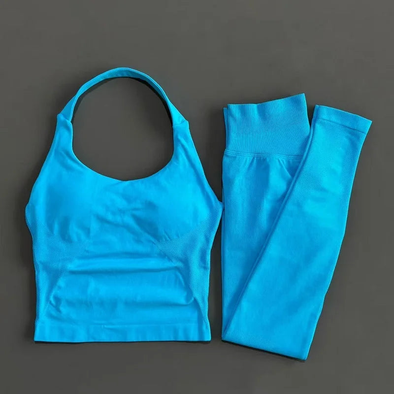Conjunto Fitness 2 Piezas para Mujer – Top + Leggings