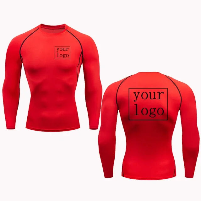 Nueva camiseta de compresión personalizada con logotipo de tu diseño, camisetas con estampado de diseño Original para hombres y mujeres, camiseta de secado rápido para correr, entrenamiento, gimnasio