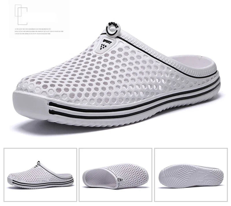 Sandalias cómodas para piscina para hombre, Zapatos de playa al aire libre de verano, zuecos de jardín sin cordones, zapatillas informales para ducha de agua, Zapatos Unisex