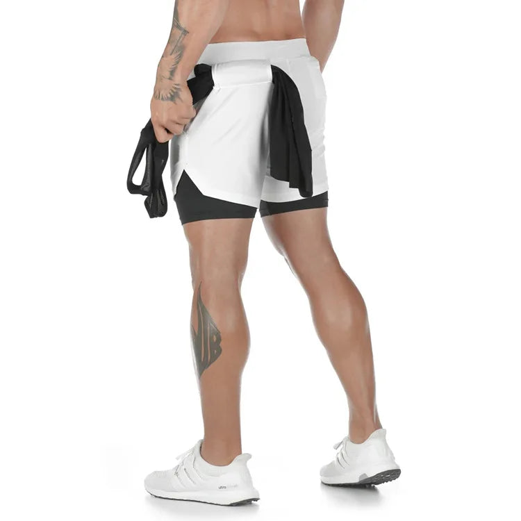 Pantalones Cortos Running Hombre 2 en 1 – Secado Rápido