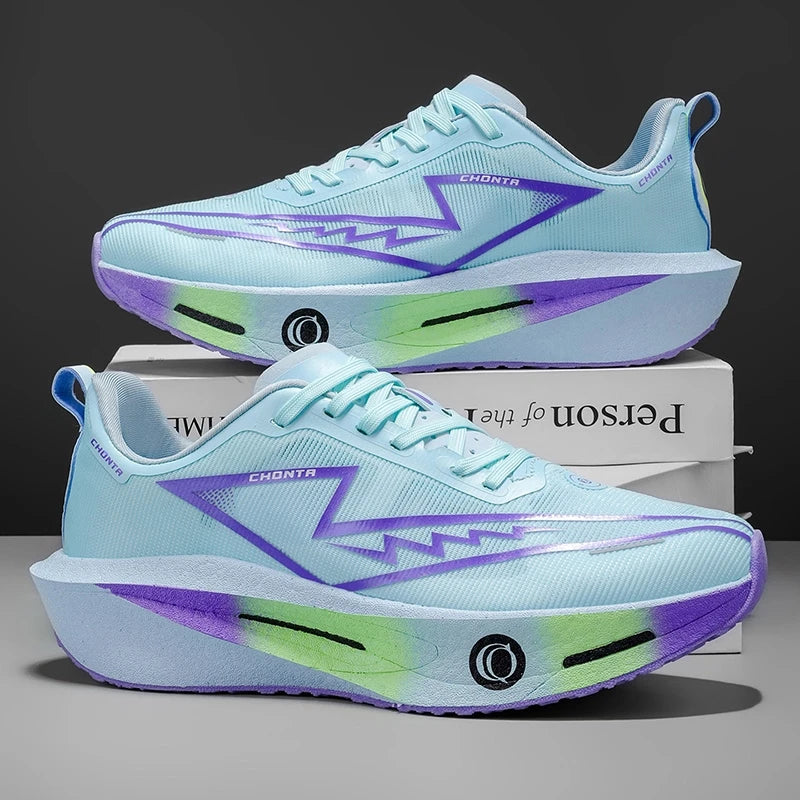 Zapatos deportivos informales y cómodos para hombre, a la moda, con parte superior de tela transpirable, antideslizantes, resistentes al desgaste, suela que absorbe los golpes, zapatos informales con cordones y punta r