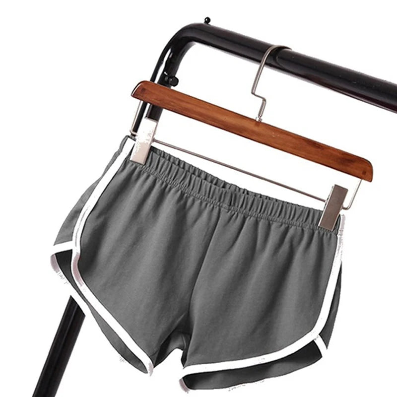Pantalones cortos deportivos para mujer, novedad de verano 20224, pantalones cortos ajustados antivaciados de Color caramelo, pantalones cortos informales con cintura elástica para playa Correndo